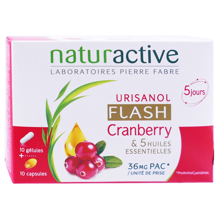 NATURACTIVE URINASOL FLASH CRANBERRY 10 GELULES 10 CAPSULES