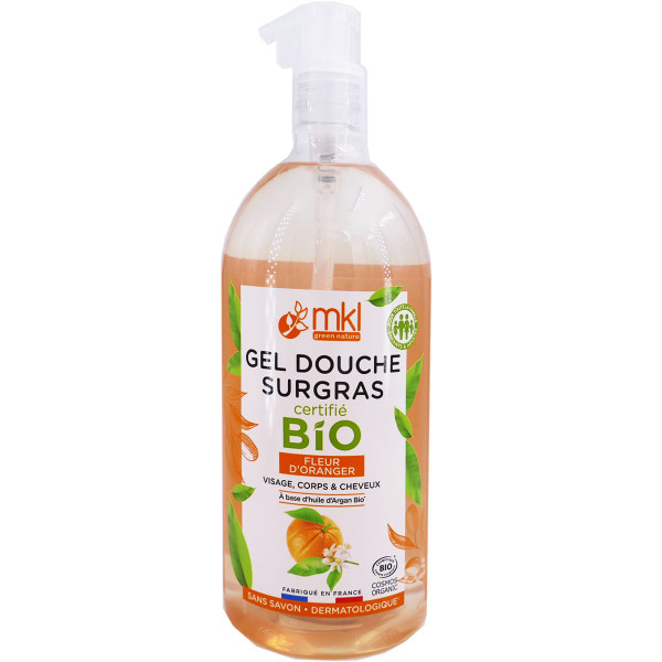 MKL GEL DOUCHE SURGRAS BIO FLEUR D ORANGER 1L Visage Et Corps