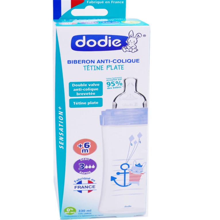Dodie – Biberon Disney Baby Minnie Initiation+ Anti-colique débit 3 (6M +)  – 330 ml