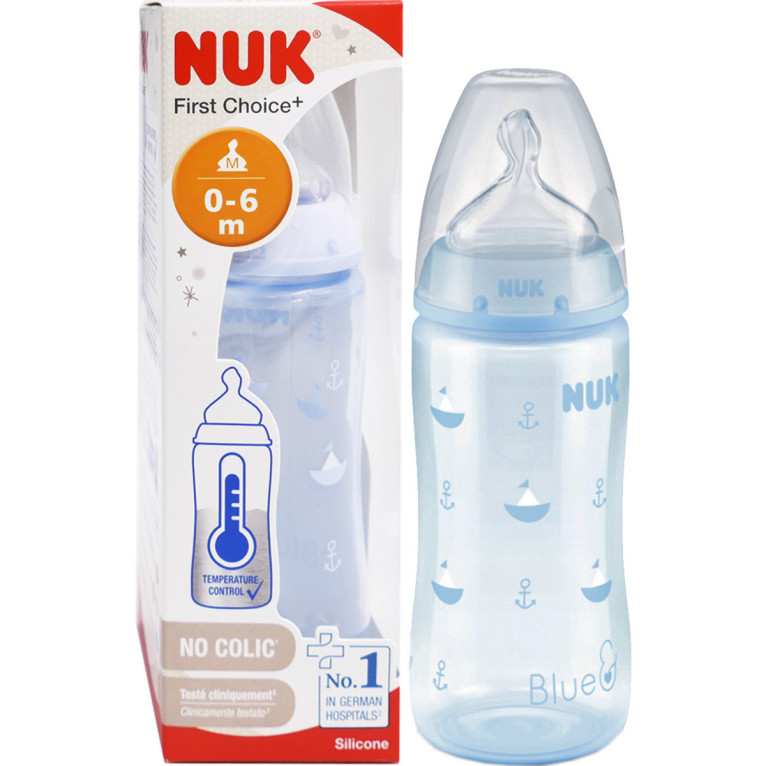 NUK First Choice + Biberon Temperature Control 300 ml 0-6 Mois