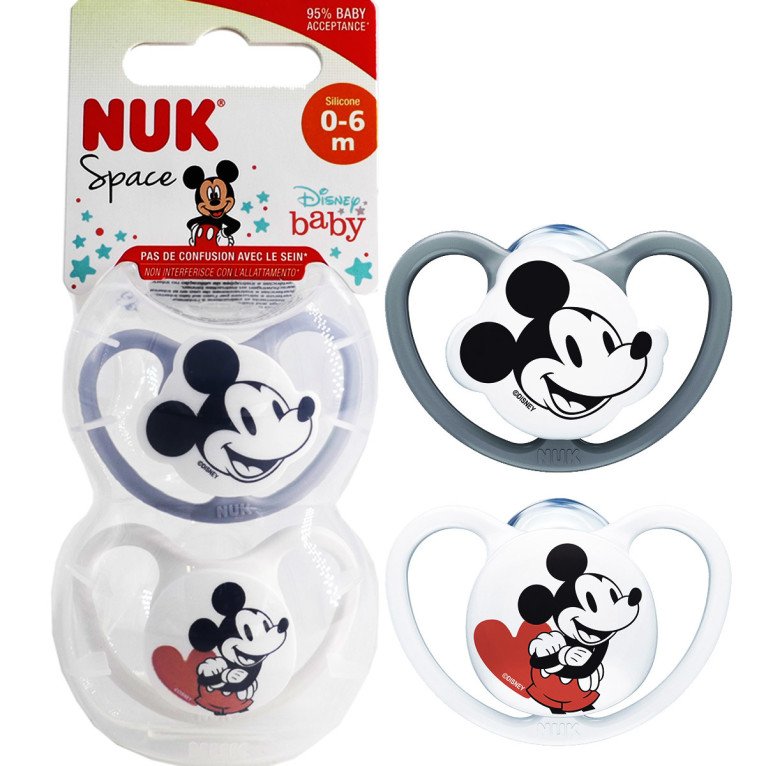 Space Sucette silicone Mickey 0-6 mois NUK - sucette disney bébé