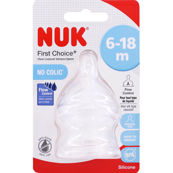 NUK First Choice + Tétines Physiologiques 0-6 Mois - Type : L