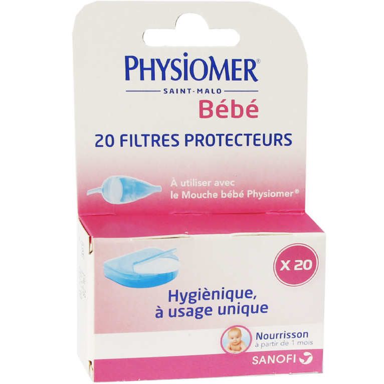 Physiomer mouche bébé : filtres protecteurs pour lavage de nez