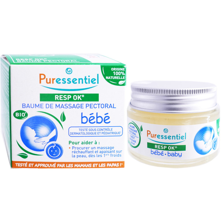 Puressentiel Respiratoire OK Baume de Massage Pectoral Bébé Pot 30ml -  Pharma Online