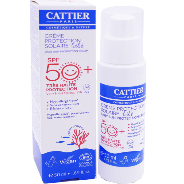 Cattier Creme Solaire Bebe Spf50 50 Ml