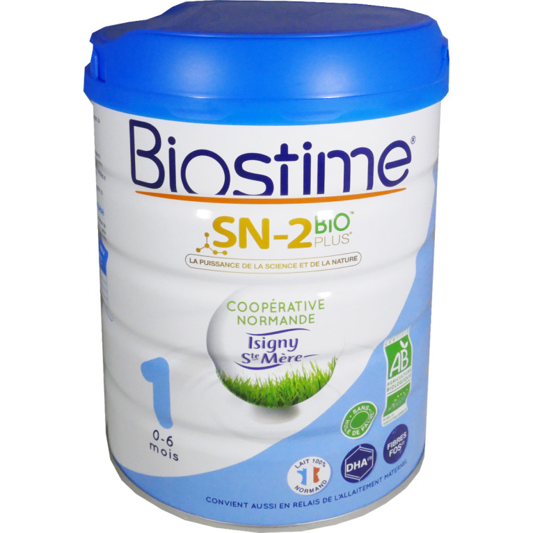 Biostime SN-2 Bio Plus - Lot de 3 Laits infantiles Bio 1er âge en poudre de  0 à 6 mois (800g)