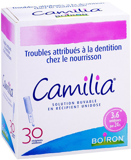 Camilia dent bébé Boiron dosette - Poussées dentaires - Homéopathie