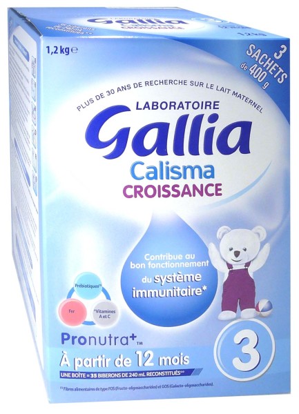 Gallia Calisma Croissance 3 Sachets De 400g Bebe Pharmashopdiscount Com