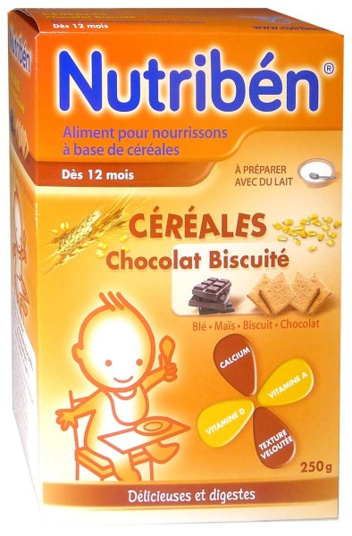 Nutriben Cereales Chocolat Biscuite 12mois 250g Bebe Pharmashopdiscount Com