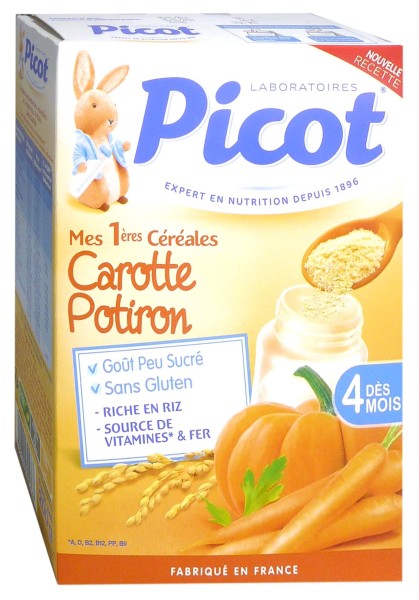 Nsfp Picot 1eres Cereales Carotte Potiron 4mois 0g Bebe Pharmashopdiscount Com