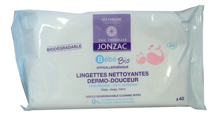 Eau thermale Jonzac Bébé BIO Lingettes nettoyantes douceur bébé - 40  lingettes - Pharmacie en ligne