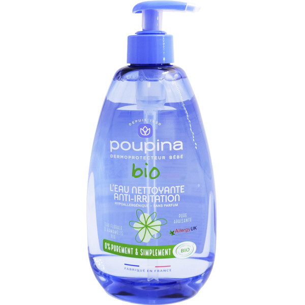 Poupina L Eau Nettoyante Anti Irritation Bio 485ml Bebe Pharmashopdiscount Com