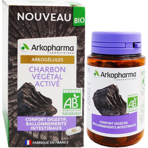 ARKOPHARMA CHARBON VEGETAL ACTIVE BIO 40 GELULES - Compléments ...