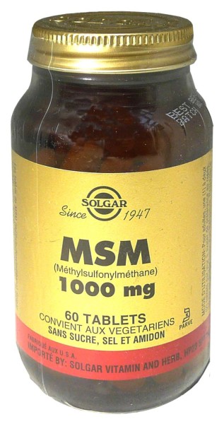 Solgar Msm 1000mg 60 Tabletssolgar