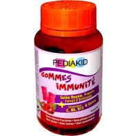 PEDIAKID® Gommes Immunité - Pilulier de 60 oursons - Goût framboise.