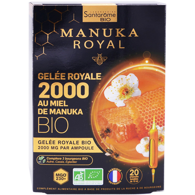 Gelée Royale 2000 Miel de Manuka Bio par Santarome Bio