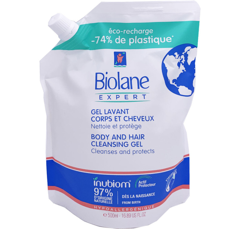 Biolane Expert Gel Lavant Corps et Cheveux Bio 500 ml