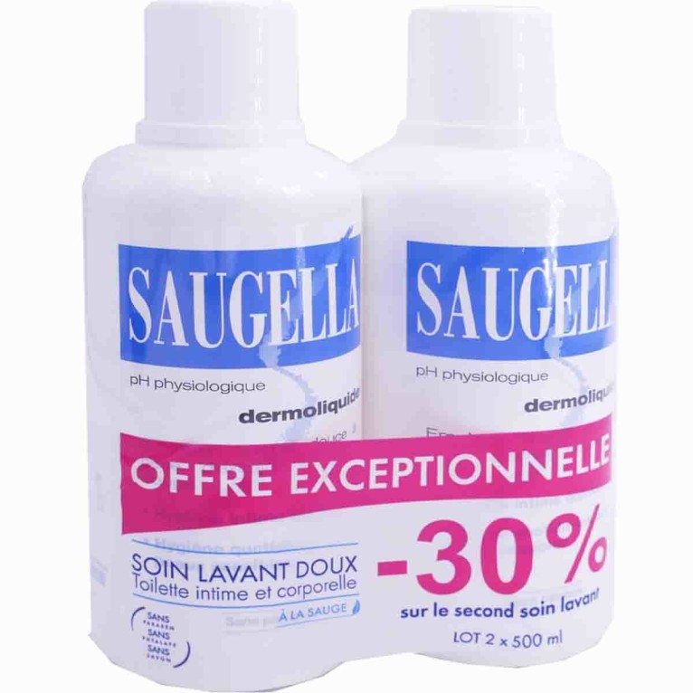 Saforelle Soin Lavant Doux Lot de 2 x 500 ml
