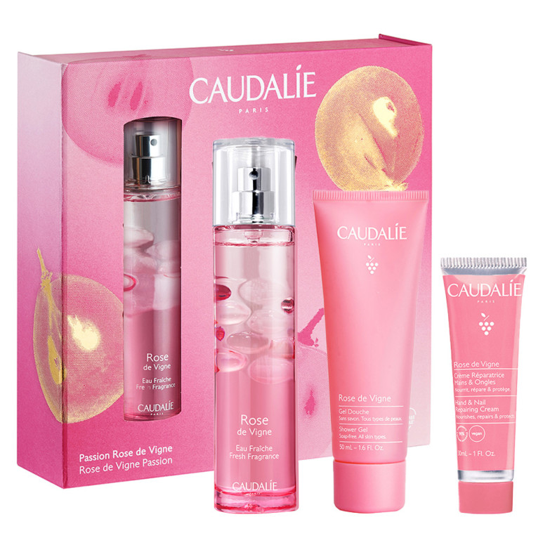 CAIDALIE COFFRET PASSION ROSE DE VIGNE 3 SOINS