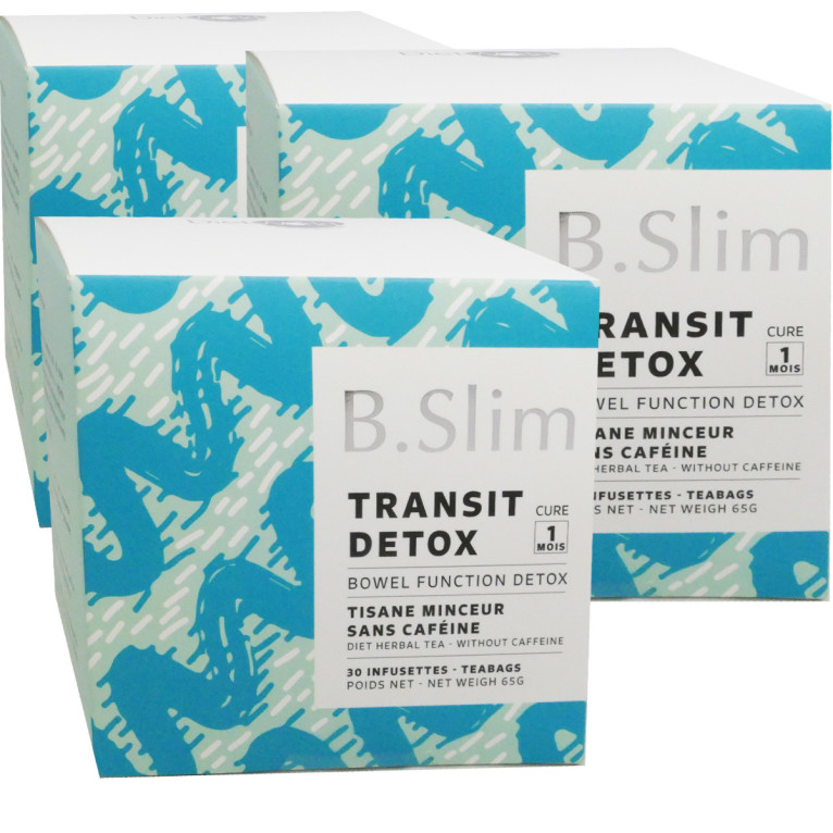LOT DE 3X Dietworld B.Slim Transit Detox Tisane Minceur 30 Infusettes