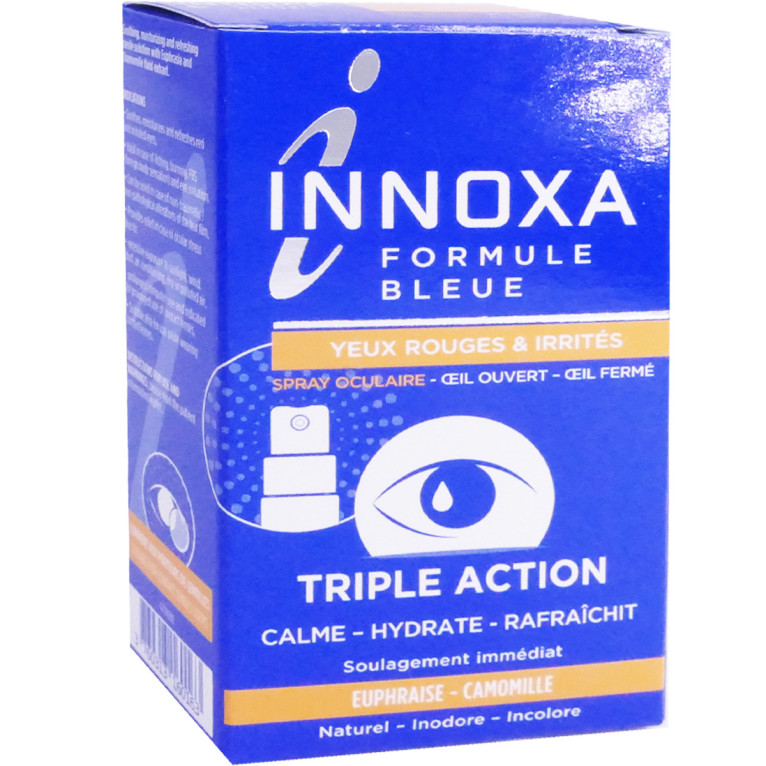 INNOXA Gouttes oculaires hydratantes formule bleue 2x10ml