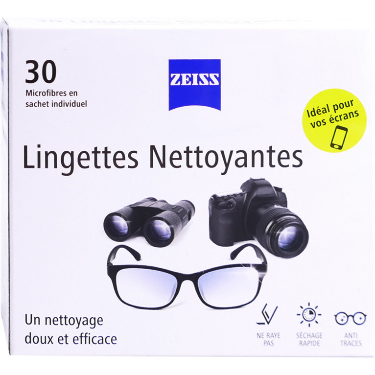 Lingettes nettoyantes lunettes en microfibre Zeiss