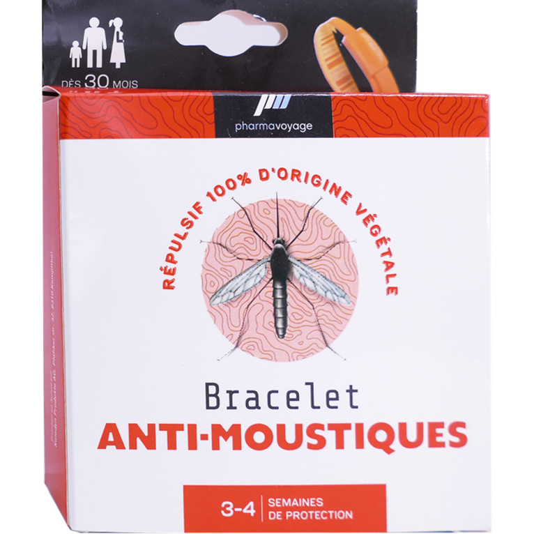 Bracelet anti-moustiques beige Pharmavoyage