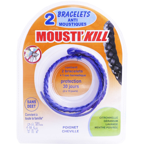 Mousti Kill Bracelets Anti Moustiques X2 Parapharmacie Pharmashopdiscount Com