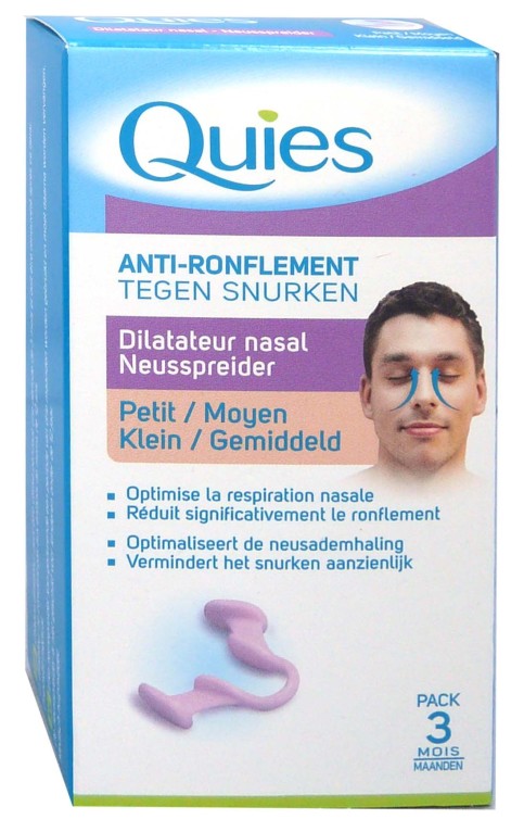 Quies Anti-ronflement dilatateur nasal petit/moyen Quies, boîte de