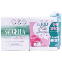 Saugella Cotton Touch 14 Serviettes Jour pas cher