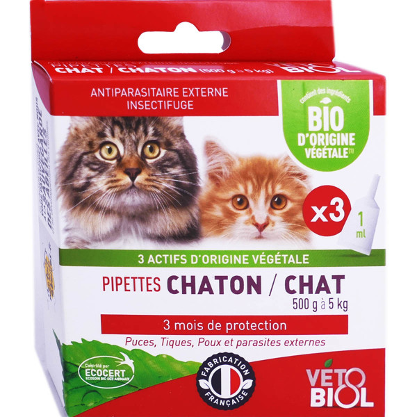 Vetobiol Pipettes Chatons Chats X3 1ml