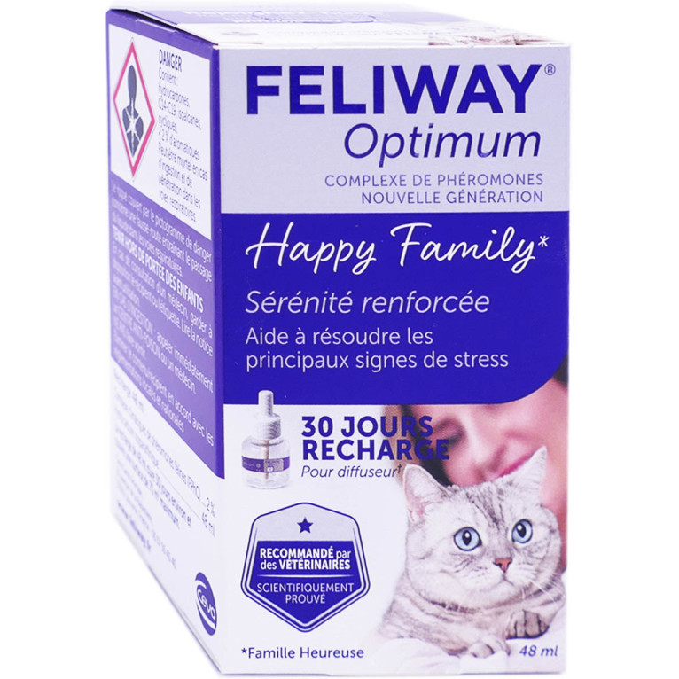 Feliway Optimum - Recharge 30J pour le Stress du Chat - 48ml