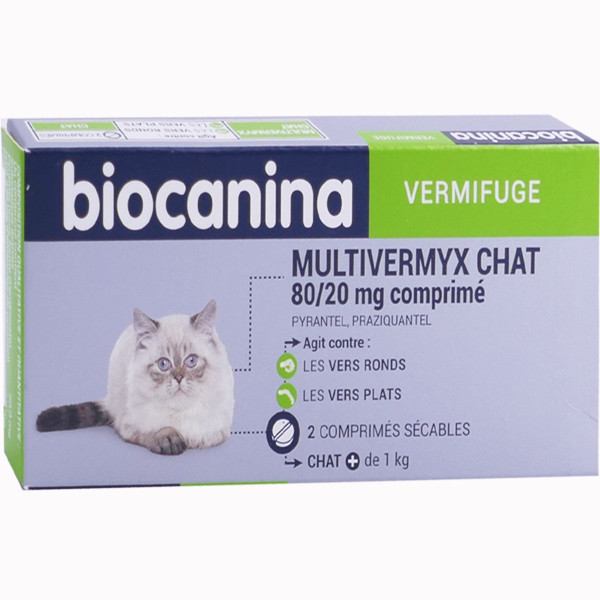 Biocanina Vermifuge Multivermyx Chat 1 Kg 2 Comprimes