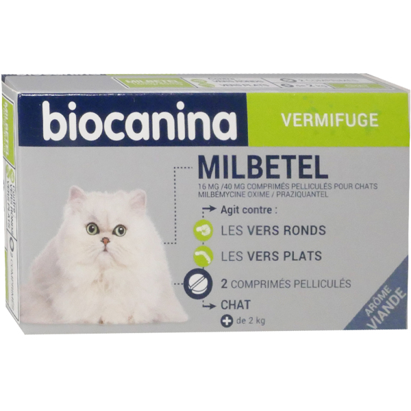 Biocanina Milbetel Vermifuge 2 Comprimes Chat 2kg