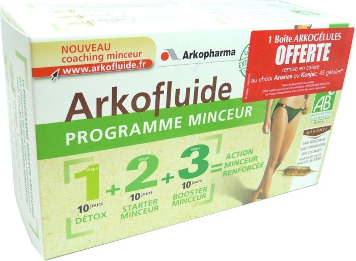 ARKOPHARMA ARKOFLUIDE PROGRAMME MINCEUR  Minceur  Pharmashopdiscount.com